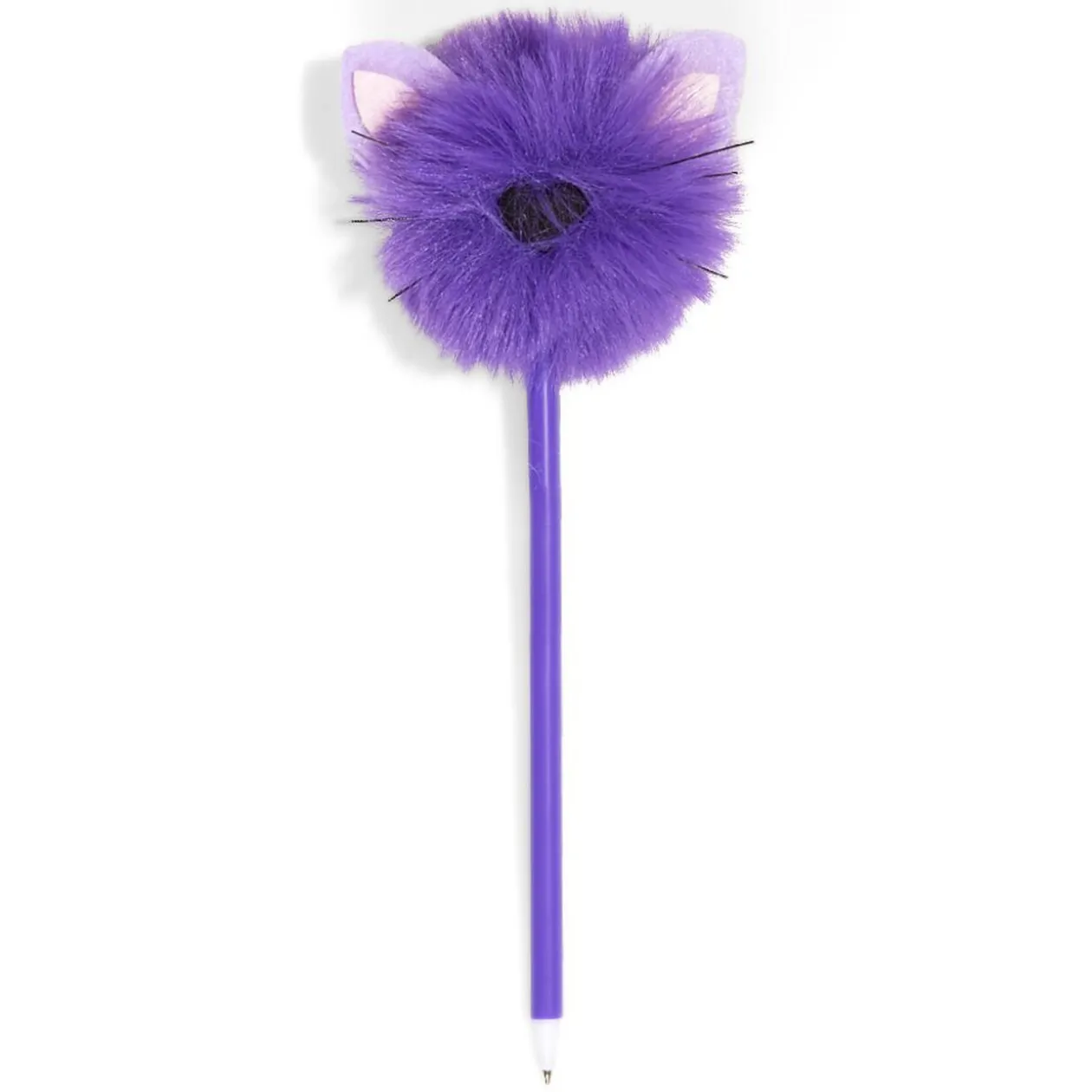 Stylo chat pompon - 3 coloris