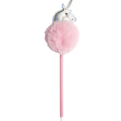 Stylo fantaisie pompon licorne H26cm