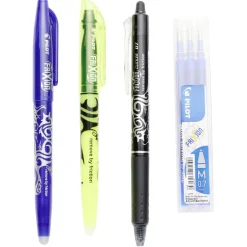 Stylo FriXion roller ball effaçable x3 + Recharge x3