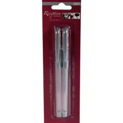 Stylo gel argenté x2