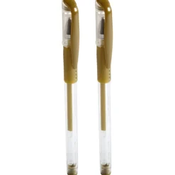 Stylo gel doré x2