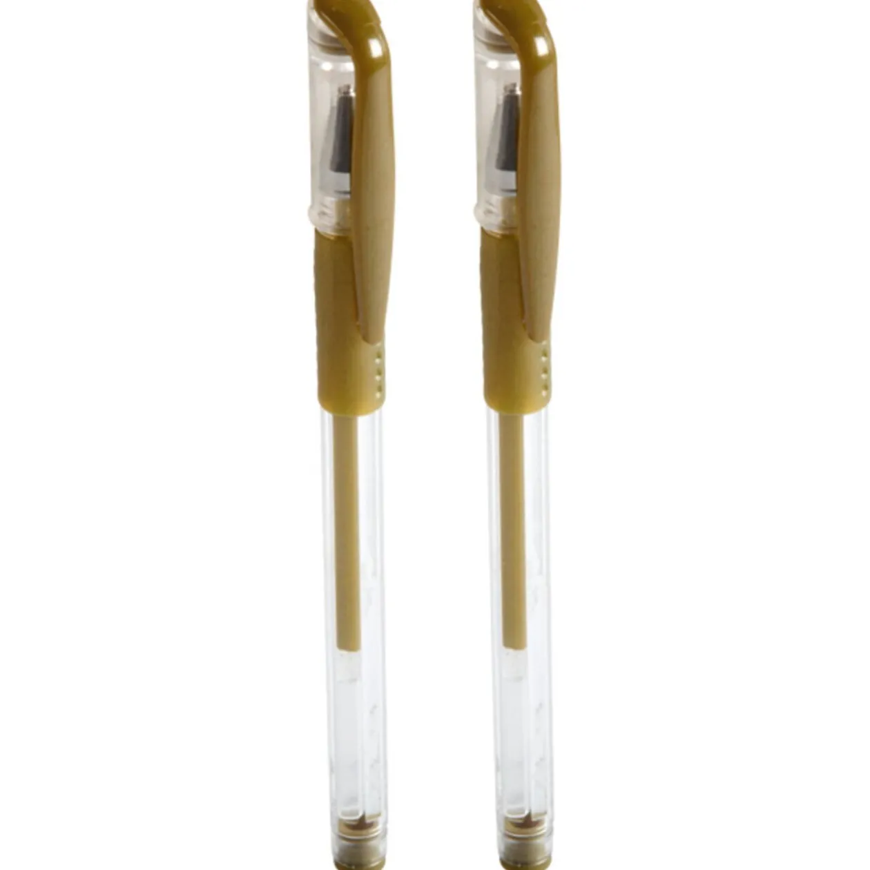 Stylo gel doré x2