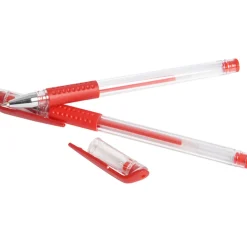 Stylo gel rouge x2