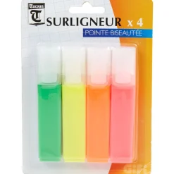 Stylos fluos x4 plastique