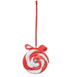 Sucette lolipop blanc rouge à suspendre