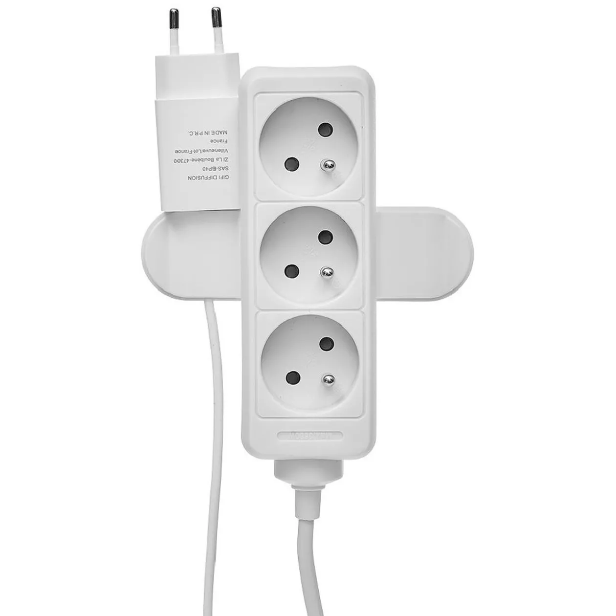 Support multiprise et enrouleur