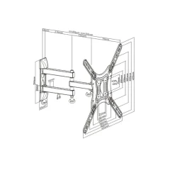 Support mural rotatif pour TV 23