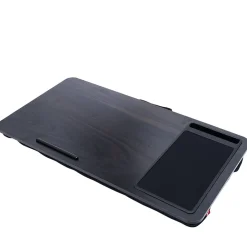 Support pour ordinateur portable nomade bois noir 57x30xH5cm