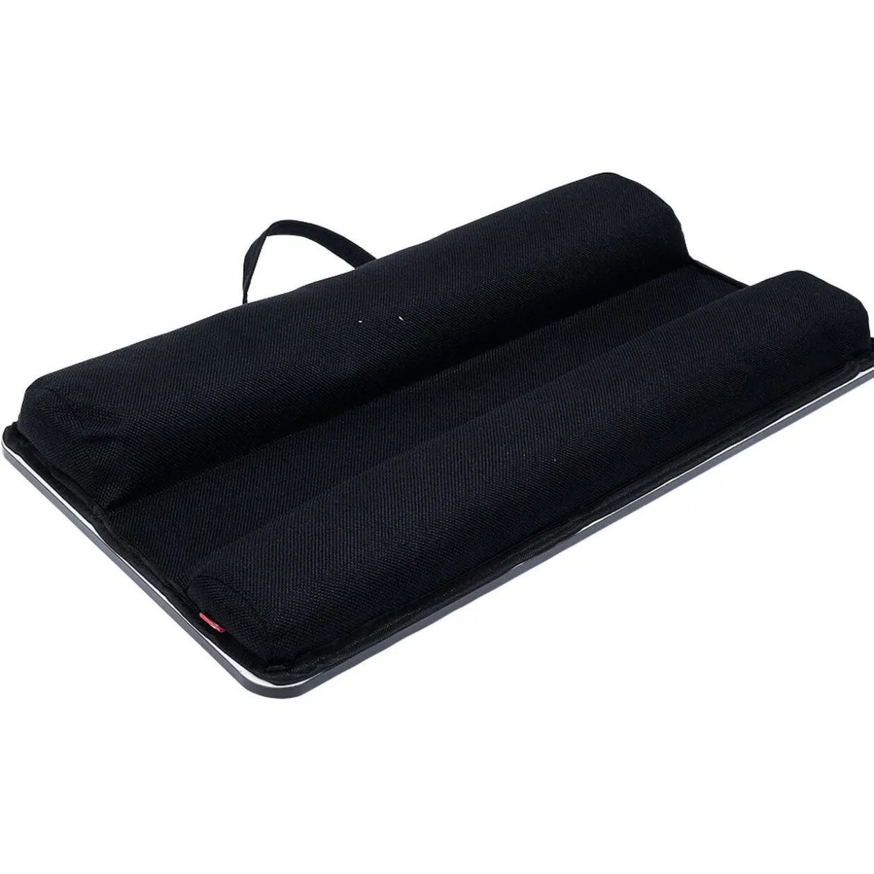 Support pour ordinateur portable nomade bois noir 57x30xH5cm