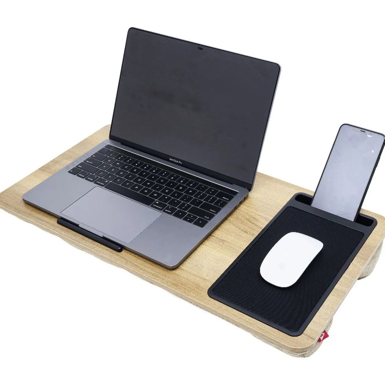 Support pour ordinateur portable nomade bois naturel 57x30xH5cm