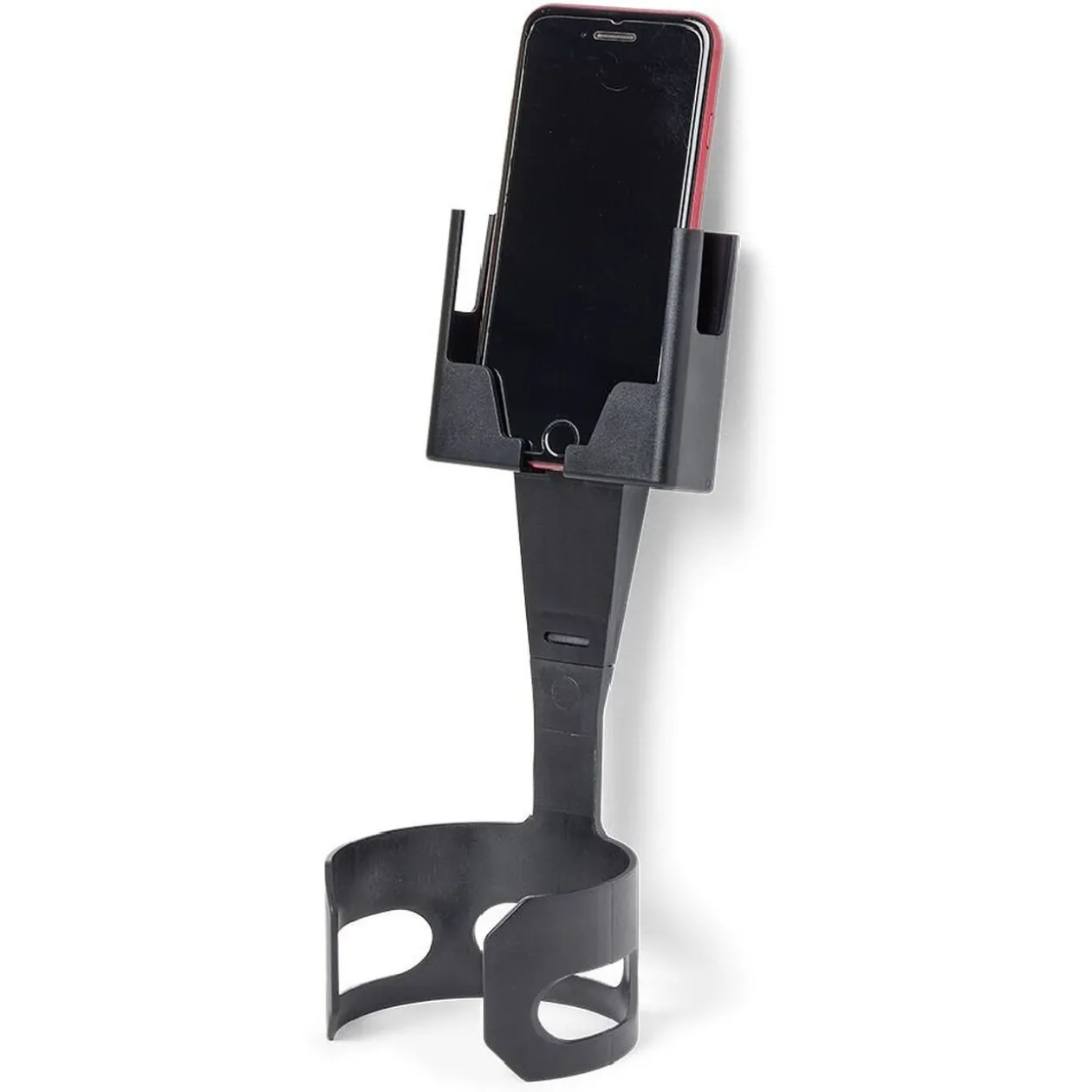 Support téléphone porte gobelet 2 en 1 abs noir