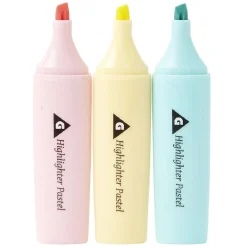 Surligneurs x3 ABS bleu, jaune et rose