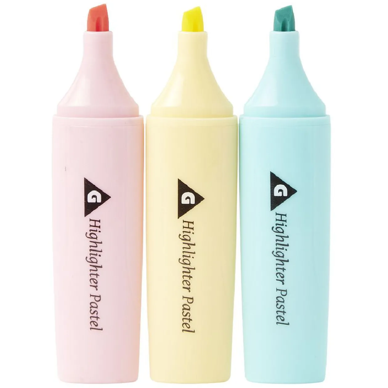 Surligneurs x3 ABS bleu, jaune et rose