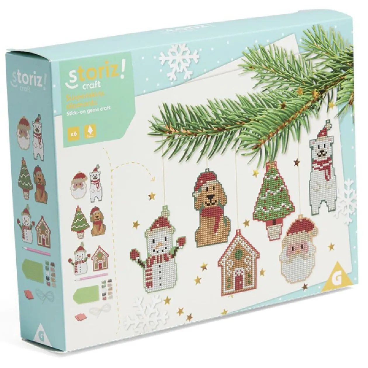 Suspension de Noël diamants à confectionner x6