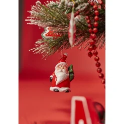 Suspension de Noël personnage vintage rouge blanc