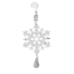 Suspension flocon de Noël argenté