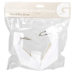 Suspension géométrique papier blanc