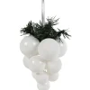 Suspension grappe boule de Noël blanche
