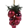 Suspension grappe boule de Noël rose