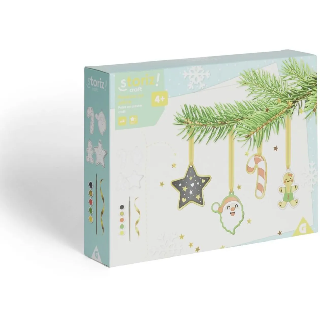 Suspension Noël x4 peinture sur plâtre