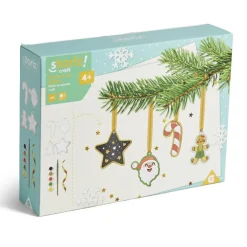 Suspension Noël x4 peinture sur plâtre