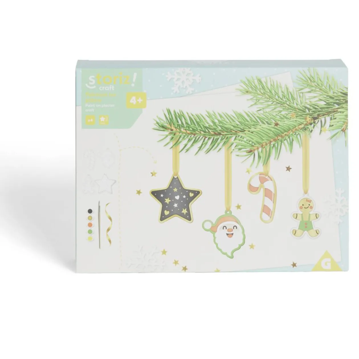 Suspension Noël x4 peinture sur plâtre