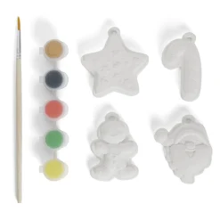 Suspension Noël x4 peinture sur plâtre