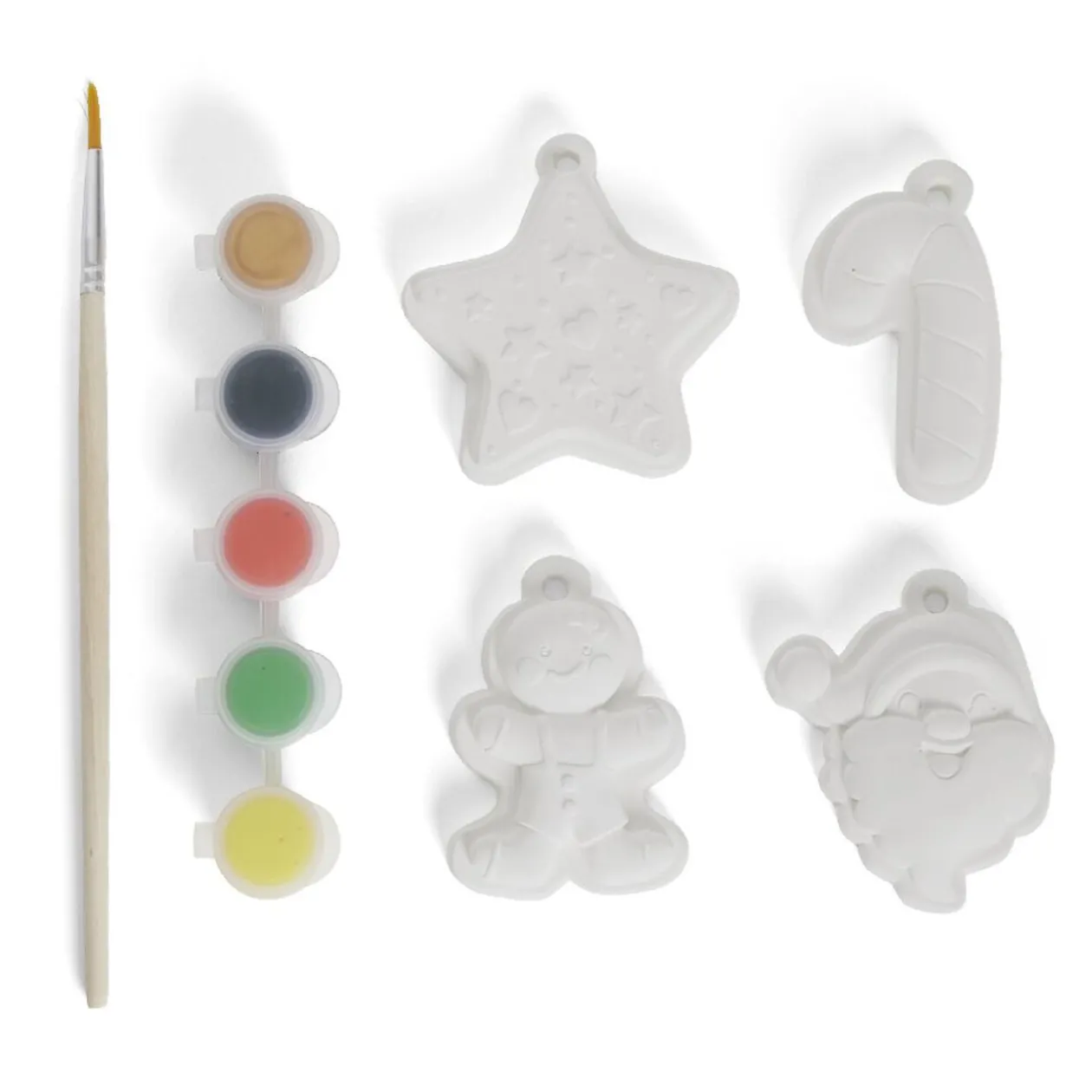 Suspension Noël x4 peinture sur plâtre