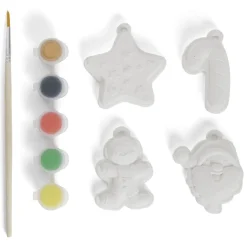 Suspension Noël x4 peinture sur plâtre