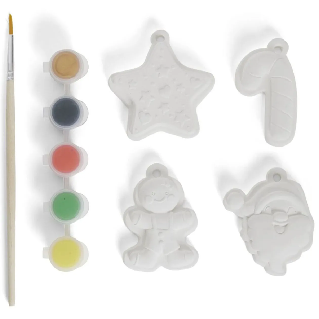 Suspension Noël x4 peinture sur plâtre