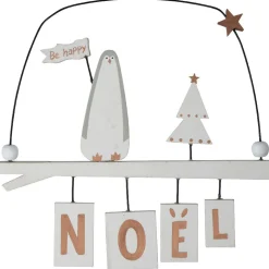 Suspension Pingouin avec inscription NOEL