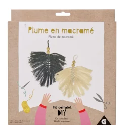 Suspension plume en macramé à fabriquer