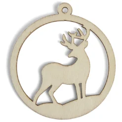 Suspension ronde sapin de Noël à peindre