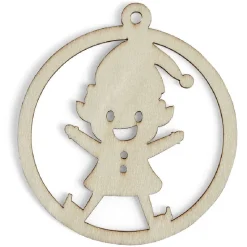 Suspension ronde sapin de Noël à peindre