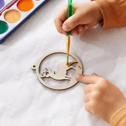 Suspension ronde sapin de Noël à peindre