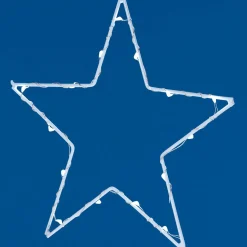 Suspension étoile ou sapin lumineux blanc fixe h.18.5 cm