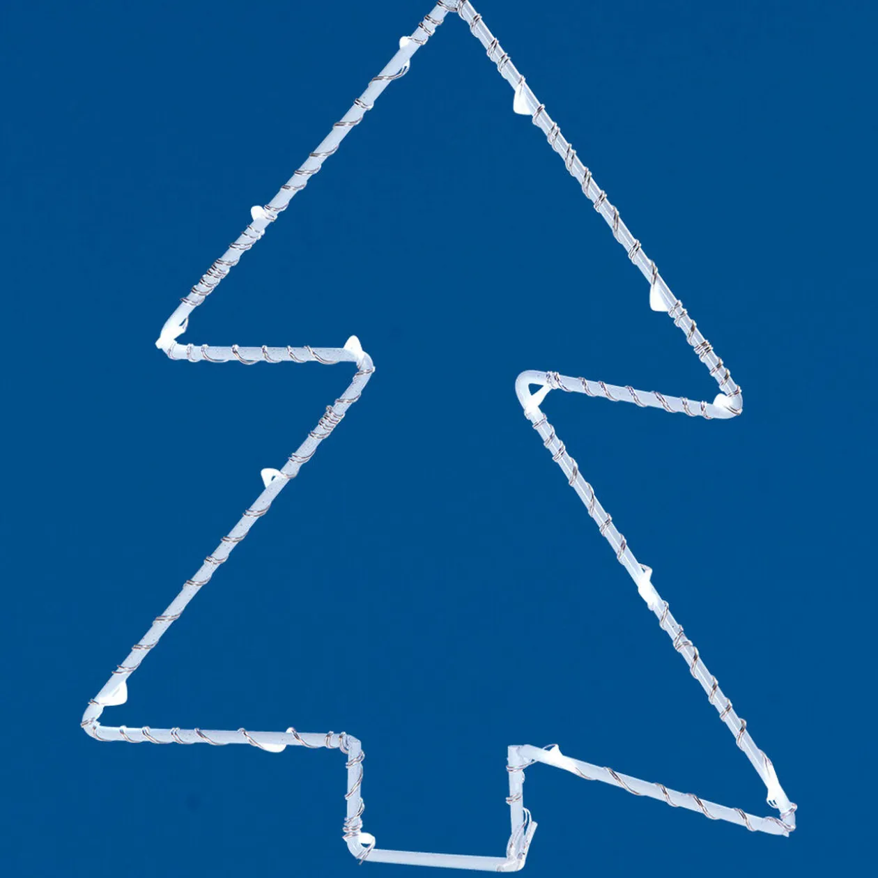 Suspension étoile ou sapin lumineux blanc fixe h.18.5 cm