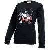 Sweat de Noël femme Disney Mickey et Minnie amoureux noir et rouge