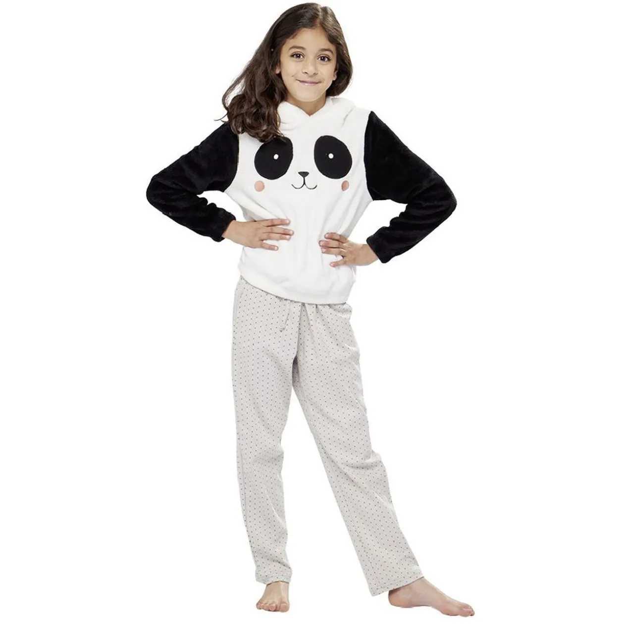 Sweat pyjama panda pour enfant Taille XS/6-8 ans ou 10-12 ans