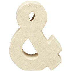 Symbole & à décorer en papier maché