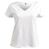 T shirt femme fibre de bambou élasthanne blanc - Taille S