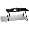 Table basse Gaby verre trempé noir h. 76 cm