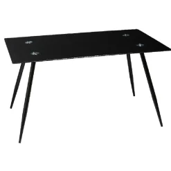 Table basse Gaby verre trempé noir h. 76 cm
