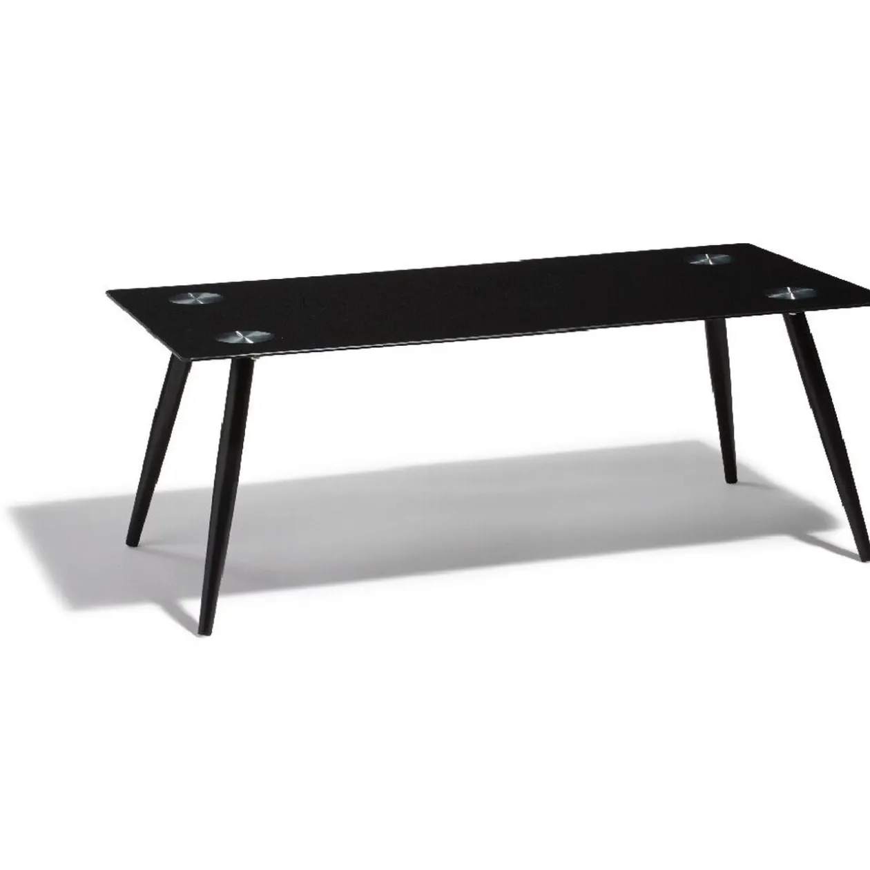 Table basse Gaby verre trempé noir h. 50 cm