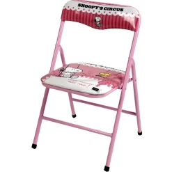 Table et chaise Snoopys Circus rose