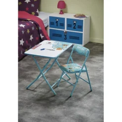 Table et chaise Snoopys Circus bleu