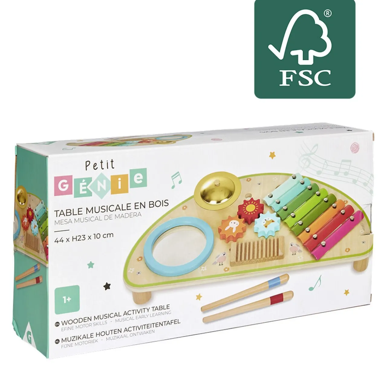 Table musicale en bois certifié FSC® - instruments de musique