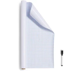 Tableau adhésif blanc à découper 45x200cm avec marqueur effaçable