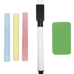 Tableau ardoise bois 1 côté magnétique 1 côté craie L26,5xH32cm