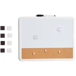 Tableau blanc avec surface en bois 33,7x28,1 cm